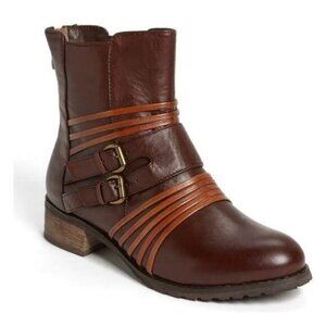Everybody by BZ Moda Boots 7 37.5 Ankle Booties Brown Tobacco